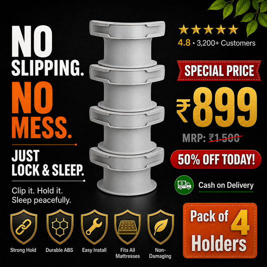 Bed Sheet Clips Pack of 4 (Anti-Slip  Bedsheet Holder)