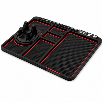 360° Rotating Car Phone Mount & Anti-Slip Dashboard Mat