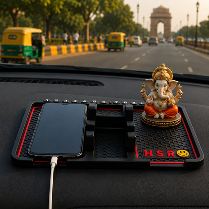 360° Rotating Car Phone Mount & Anti-Slip Dashboard Mat