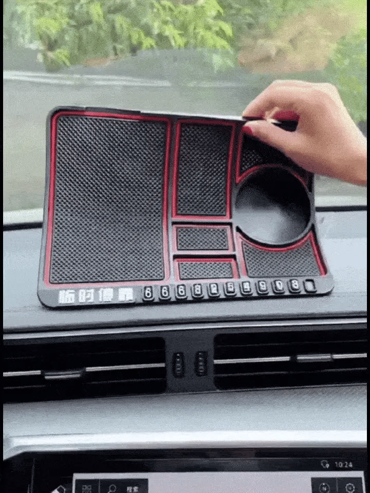 360° Rotating Car Phone Mount & Anti-Slip Dashboard Mat